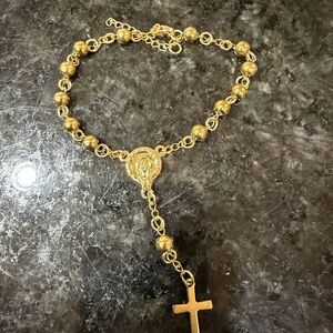 Elegant Gold Rosary Bracelet